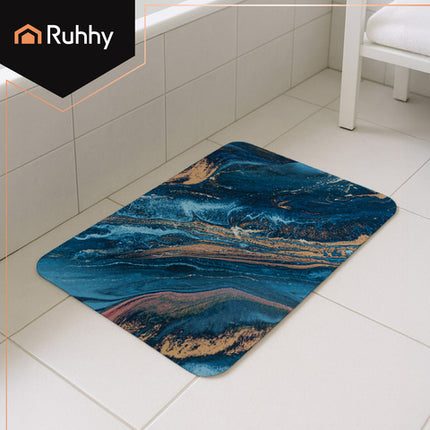 Badeværelsesmåtte 80x50 cm med skridsikker bund og blødt materiale
