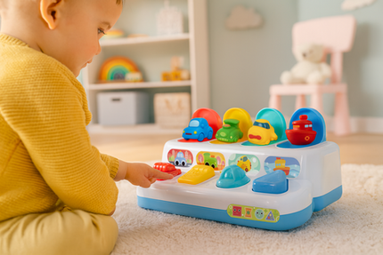 Interaktiv legetøj med pop-up biler til børn 18 m+