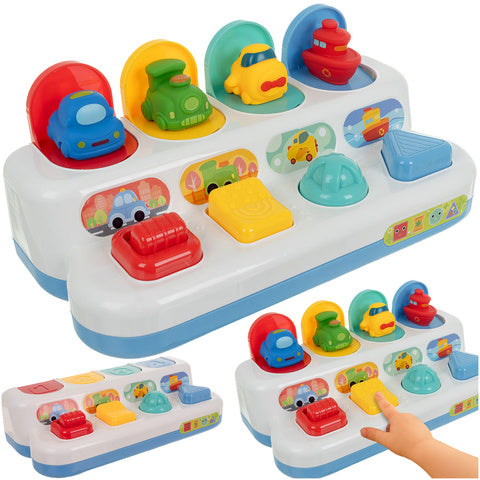 Interaktiv legetøj med pop-up biler til børn 18 m+