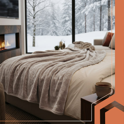 Elektrisk tæppe 180x130 cm med fjernbetjening og 10 varmeindstillinger