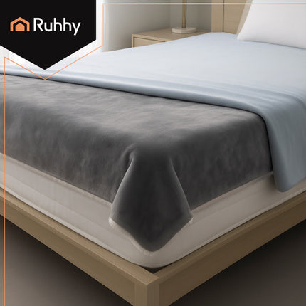 Elvarmende elektrisk tæppe 180x130 cm med fjernbetjening