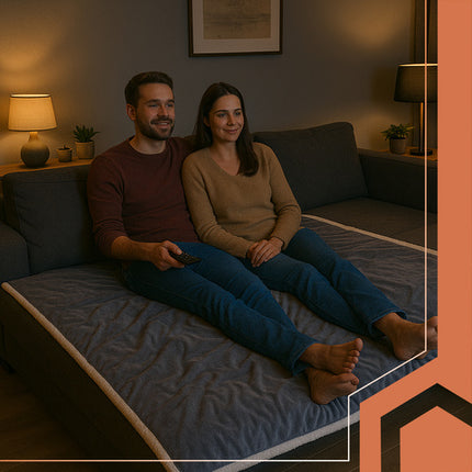 Elvarmende elektrisk tæppe 180x130 cm med fjernbetjening