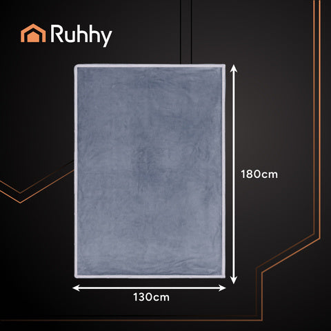 Elvarmende elektrisk tæppe 180x130 cm med fjernbetjening