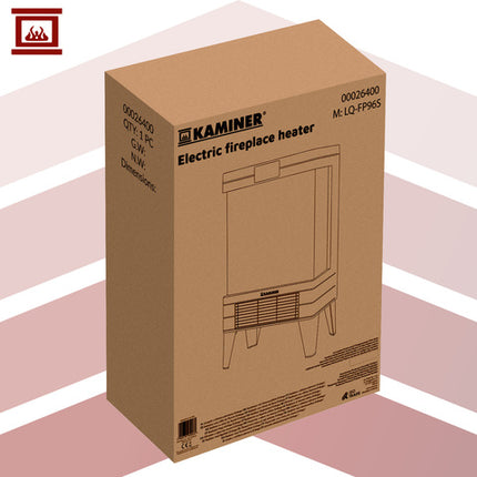 EmbeGO 2000W elektrisk radiator med flammeeffekt