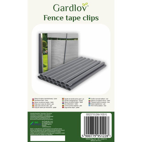 GARDLOV Fæstningsklips til Hegnsbånd – Sæt med 20 Stk. – Nem Installation