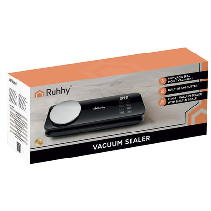 2-i-1 vakuumforsegler med vægt og skæremaskine