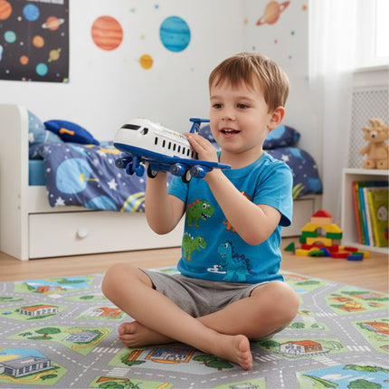 Foldbar politifly med interaktiv parkeringsplads og biler