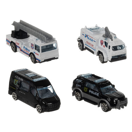 Foldbar politifly med interaktiv parkeringsplads og biler