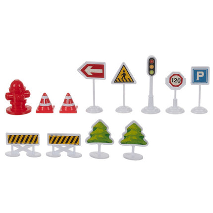 Foldbar politifly med interaktiv parkeringsplads og biler