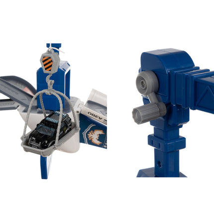 Foldbar politifly med interaktiv parkeringsplads og biler