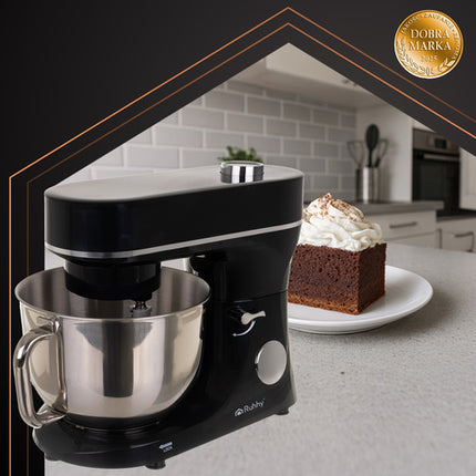 Planetarisk køkkenmaskine med opvarmet skål og 3 tilbehør