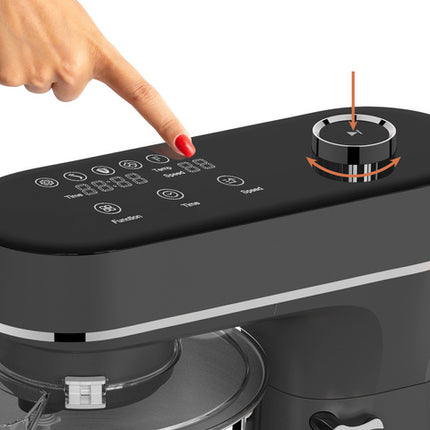 Planetarisk køkkenmaskine med opvarmet skål og 3 tilbehør