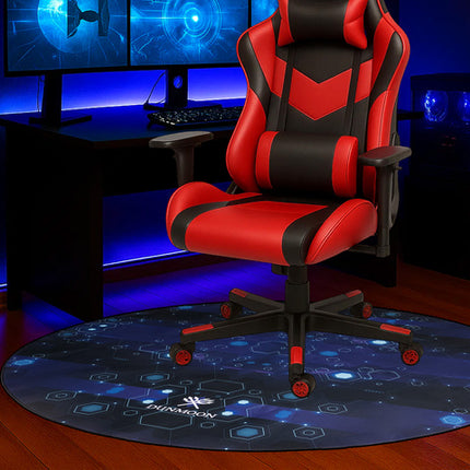 Rund gaming måtte til kontorstol med skridsikker bund