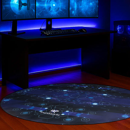 Rund gaming måtte til kontorstol med skridsikker bund