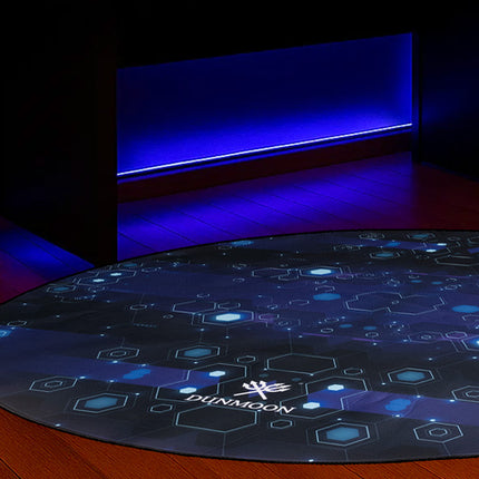 Rund gaming måtte til kontorstol med skridsikker bund