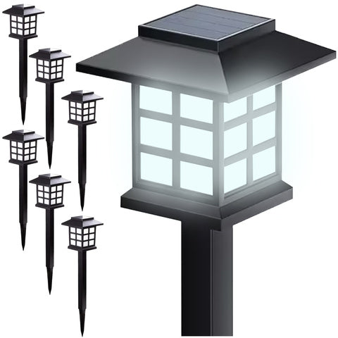 Solar Havebelysning - 6 Stk. LED Lamper med Automatisk Sensor