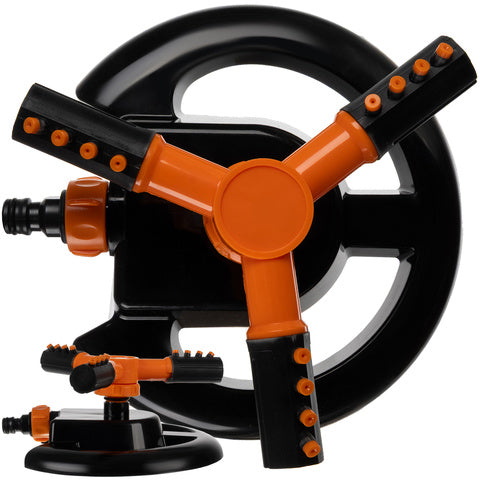 Gardlov 3-armet roterende sprinkler til effektiv vanding