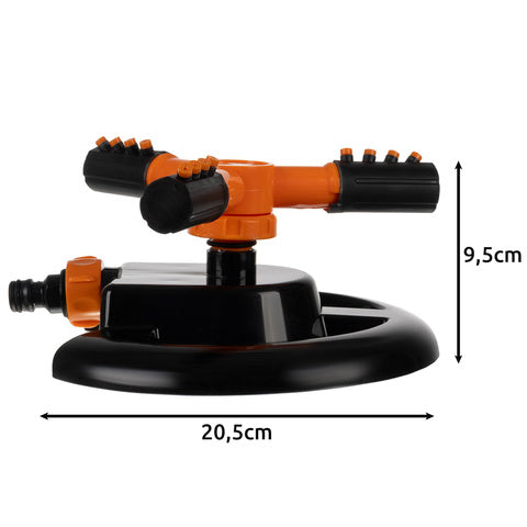 Gardlov 3-armet roterende sprinkler til effektiv vanding
