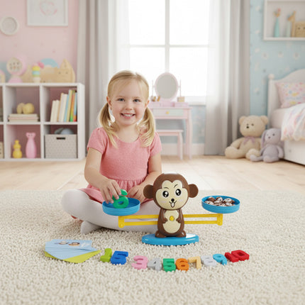 Vægt med skål til sjov og læring for børn