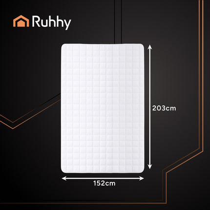 Opvarmet madrasbetræk 203x152 cm med timer og temperaturkontrol