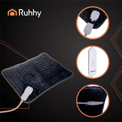 Varme pude 40x30 cm til ryg og nakke med 4 temperaturindstillinger