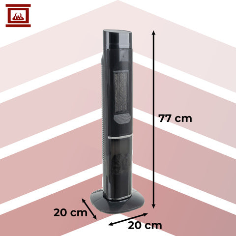 Kamin med flammeeffekt og fjernbetjening til hyggelige stunder