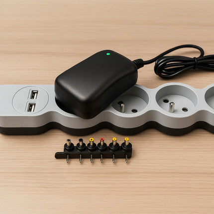 Universal strømforsyning med justerbar spænding og USB-port