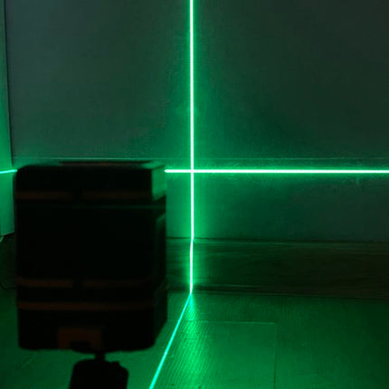 Elektrisk Laser Niveau med Grøn Krydslaser og Beskyttelsescase – Præcise Målinger til Hjemmet