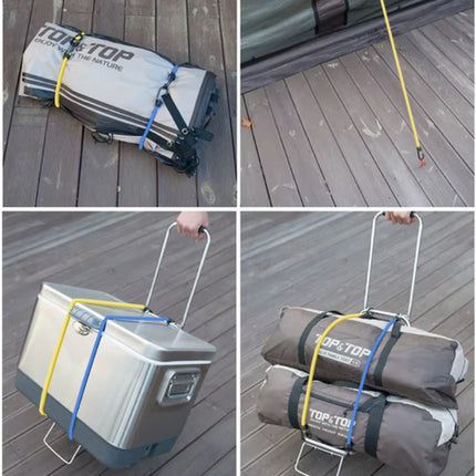 Luggage securing straps med hooks - 12 elastiske transportstropper