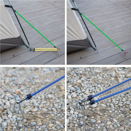 Luggage securing straps med hooks - 12 elastiske transportstropper