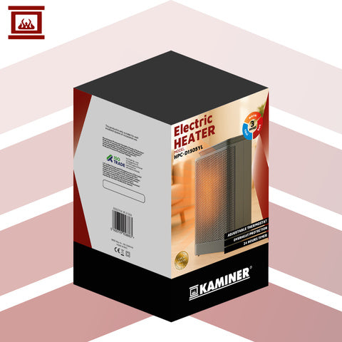 Lumni 1500W elektrisk varmeblæser med LED-display og timer