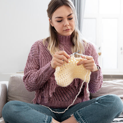 69-delt hæklesæt med ergonomiske kroge og opbevaringsetui