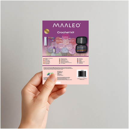 69-delt hæklesæt med ergonomiske kroge og opbevaringsetui