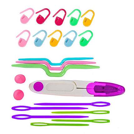 69-delt hæklesæt med ergonomiske kroge og opbevaringsetui