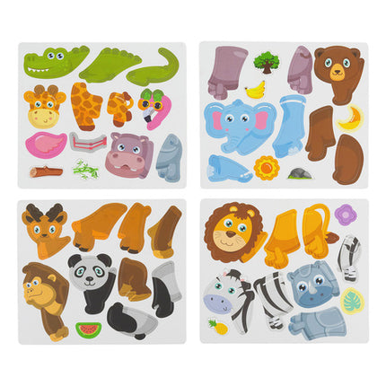 Magnetisk puslespil med afrikanske dyr til børn