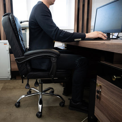 Kontorstol med fodstøtte - komfortabel og justerbar