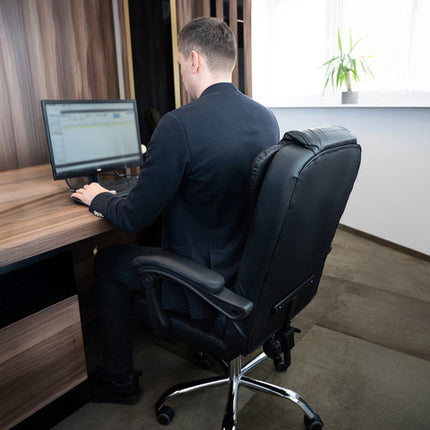 Kontorstol med fodstøtte - komfortabel og justerbar