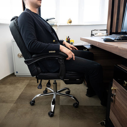 Kontorstol med fodstøtte - komfortabel og justerbar