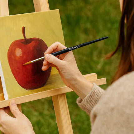 Malerpenselsæt med 11 pensler og stativ