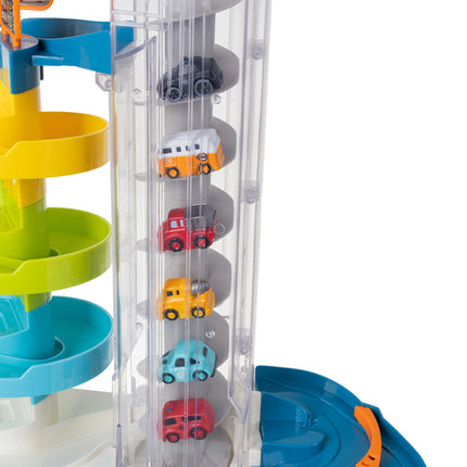 Interaktiv parkeringsbane med elevator til børn