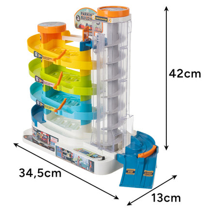 Interaktiv parkeringsbane med elevator til børn