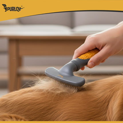 Purlov dobbelt-række kam til hunde og katte med roterende tænder