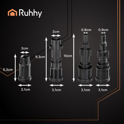 15m fleksibel renseslange med adaptere til nem rengøring