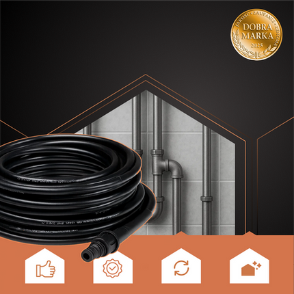 15m fleksibel renseslange med adaptere til nem rengøring