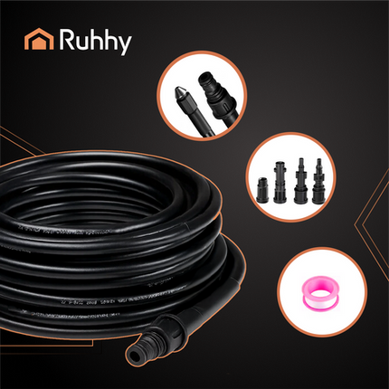 15m fleksibel renseslange med adaptere til nem rengøring