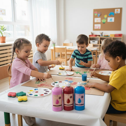 Maling sæt med 12 farver - 1000 ml hver
