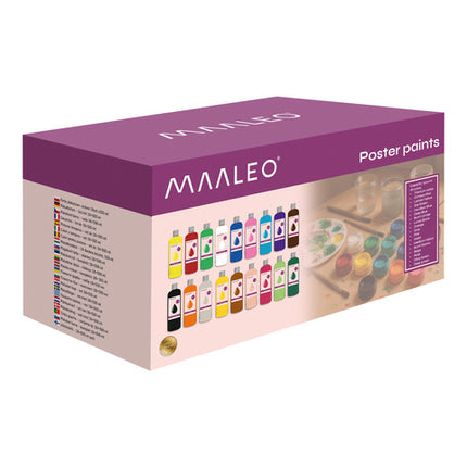 Maling sæt med 18 farver - 500 ml hver