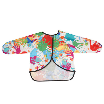 Vandafvisende malerforklæde til børn 1-3 år med lange ærmer