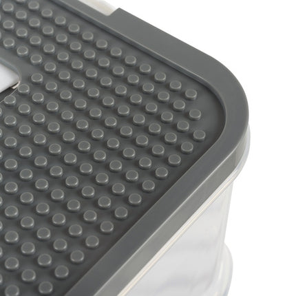 Opbevaringsboks til klodser med 2 niveauer og praktisk design