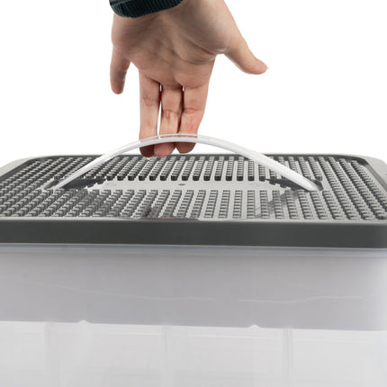 Opbevaringsboks til klodser med 2 niveauer og praktisk design